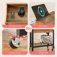 Bestier Narrow End Table with Charging Station & Removable Laptop Desk