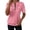 hgg277-Pink, variant on Women's Half Zip Quilted Sweatshirts Crew Neck Short Sleeve Pullover Tops Textured Solid Fall Fashion Tops