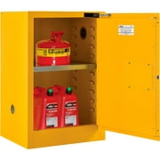 Global Industrial Flammable Cabinet, Self Close Single Door, 12 Gallon, 23"Wx19"Dx35"H