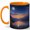 Orange, variant on Moonlit Mountain Lake 11oz Ceramic Mug, Night Sky Nature Coffee Cup