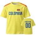 thumbnail image 3 of Men Soccer T-Shirt Raglan Top Football Colombia Short Sleeve Custom Colombia National Team Shirt Name Summer Graphic Tee Tops L, 3 of 3