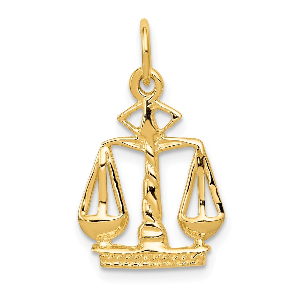 Diamond2Deal 14k Yellow Solid Gold Scales Of Justice