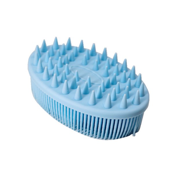 Juego de depurador corporal de silicona con soporte para jabón, cepillo de baño y champú 2 en 1, lufa exfoliante de silicona, hace espuma y es más higiénico que la lufa tradicional (azul) BANYUO Electrónica