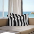thumbnail image 3 of Striped Black White Outdoor Pillow Covers 20x12 Inch Lumbar Pillow Covers Set of 2 Waterproof Decorative Throw Pillow Cases Farmhouse Line Stripes Classic Cushion Covers for Patio Furniture Garden, 3 of 8