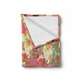 thumbnail image 2 of Tree Soft Flannel Fleece Throw Blanket, Paint Splash Branches on Grunge Vintage Newspaper Look Background Artwork Print, Cozy Plush for Indoor and Outdoor Use, 70" x 90", Multicolor, by Ambesonne, 2 of 6