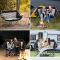 thumbnail image 5 of Spacious Double Camping Chair with Wine Glass Holders, Padded Loveseat, and Carry Bag for Beach, Lawn, and Camping, 5 of 8
