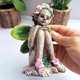 thumbnail image 4 of Figura de árbol de hadas, decoración única para exteriores e interiores, arte de hadas sentadas, arte de hadas de jardín, arte misterioso, adorno navideño de resina, recuerdo, 4 of 8