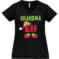 thumbnail image 3 of Inktastic Christmas Grandma Elf Women's Plus Size V-Neck T-Shirt, 3 of 5