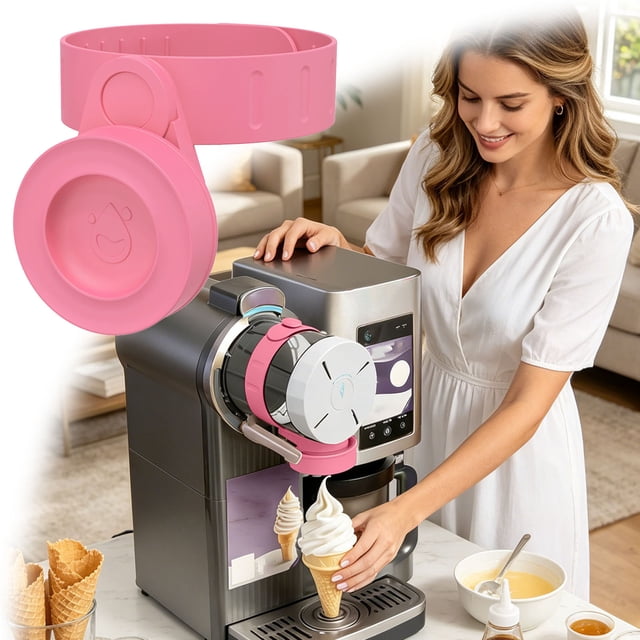Tong The Ice Machine Comes With A Silicone Drip Collector A Leak Proof Storage Cup Lid A Proof Protective Cover Food Grade Silicone Material Easy Installation And Cleanin