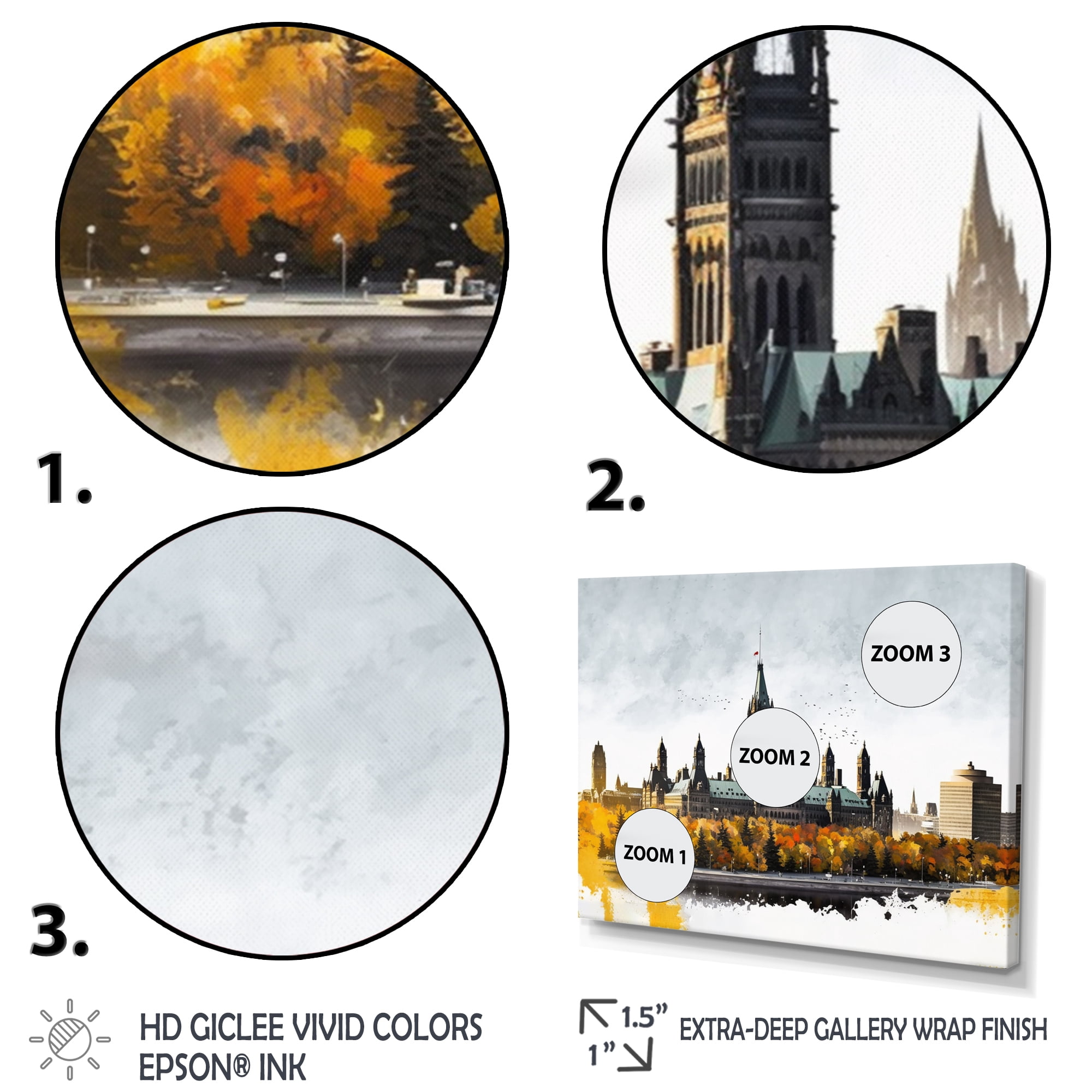 Designart Ottawa In The Fall I Canvas Wall Art