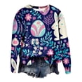 thumbnail image 7 of TAIAOJING Womens Fashion Easter Print O Neck Sweatshirt Round Neck Fit Pullover Tops Long Sleeve Workout Shirts Loose Blouse, 7 of 7