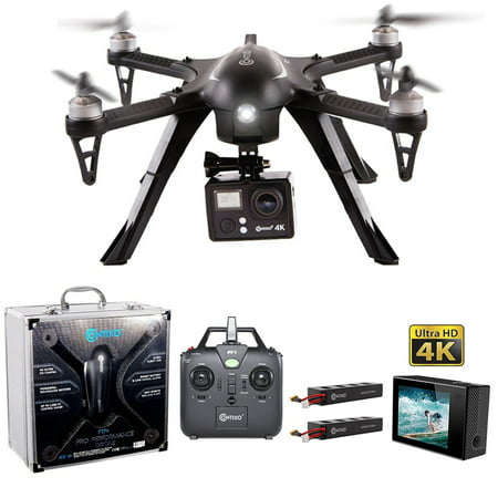 Contixo F17+ RC Quadcopter Photography Drone 4K Ultra HD Camera 16MP, Brushless Motors, 1 High Capacity Battery, Supports GoPro Hero Cameras, Alum Hard Case - Best (Best Drone For The Money 2019)