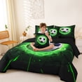 thumbnail image 4 of Erosebridal Football 7 Pieces Bedding Comforter Set For Soccer Gamer,Ball Sport Games Kids Full Bedding Set For Boys,Reversible Black, 4 of 7