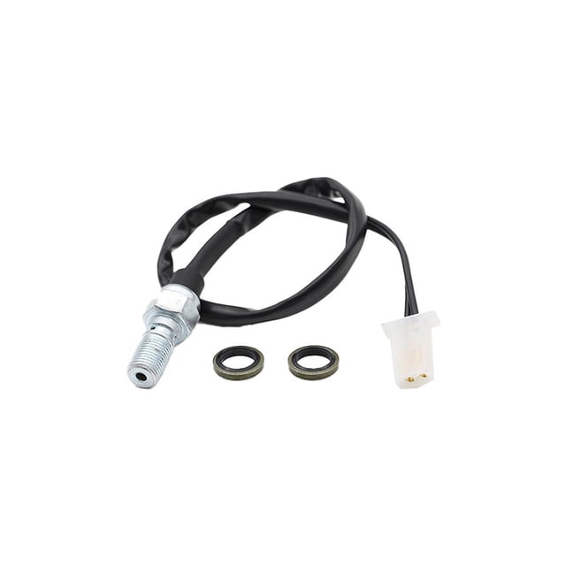 Kenally Interruptor hidráulico de freno de codo M10 1mm interruptor de luz de presión de perno hueco de goma de aleación de aluminio Universal para Accesorios para motos No.2 Kenally VI009577-02