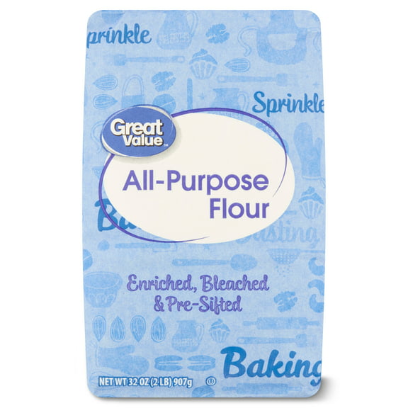 Great Value All Purpose Enriched Flour 2LB Bag