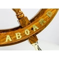 thumbnail image 5 of Nagina International Welcome Aboard Embedded Premium Handcrafted Nautical Pirate's Wall Decor Ship Wheel (30 Inches, Brass Handle), 5 of 6