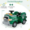 thumbnail image 3 of Costway 12V Kids Ride on Fire Truck Toddler Fire Toy Car with Shovel & Wrench Green, 3 of 10