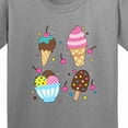 thumbnail image 4 of Inktastic Ice Cream with Patterns Youth T-Shirt, 4 of 5