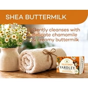 Yardley London Sensitive Skin Naturally Moisturizing Bath Bar, Shea Buttermilk, 4.25 Oz