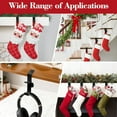 thumbnail image 6 of Adjustable, No-Drill Mantel Stocking Hanger - 2-in-1 Garland & Christmas Stocking, 4 Pcs, Black Metal, 6 of 7