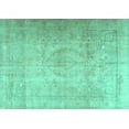 thumbnail image 1 of Ahgly Company Machine Washable Indoor Rectangle Persian Turquoise Blue Traditional Area Rugs, 7' x 10', 1 of 4