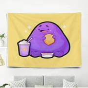 Grimace Gift Wall Hanging Backdrop for Room Bedroom Girls Fans Background Banner Party Birthday Supplies Decor Hello Kitty