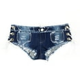 thumbnail image 1 of Justharion Shorts en Denim Jeans Décontractés Taille Basse Mode Été Plage Vacances Bleu P 1Ensemble, 1 of 6