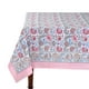 thumbnail image 1 of Mantel Ridhi Pigeon Blue de algodón con estampado de bloques a mano, 140 x 180 cm, 1 of 9