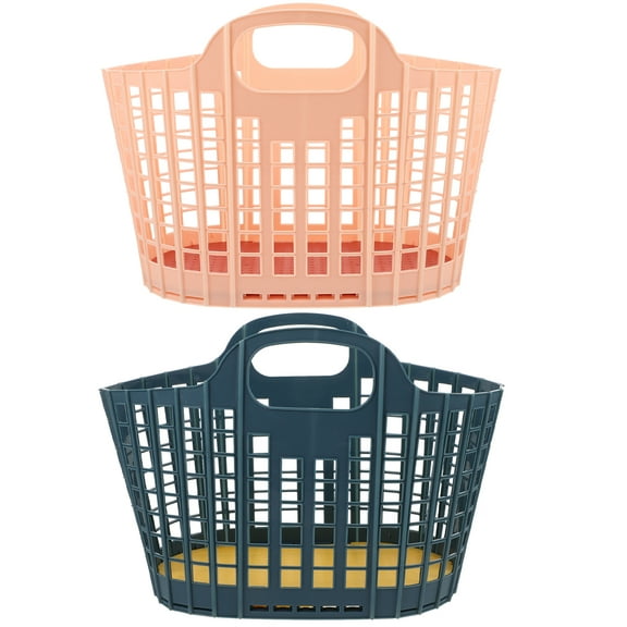 HERFIER 2-Pack Multi-Function Kitchen Fruit and Vegetable Storage Baskets, Home Organizer, 12.18x8.06x0.39 inches
