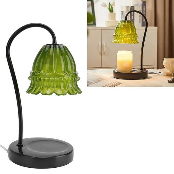 Candle Warmer Lamp, Smokeless Melting Wax Lamp US 110-240V Marble Glass For Living Room