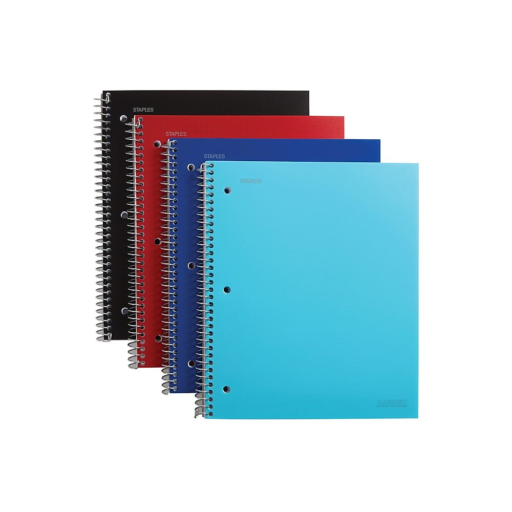 Staples Accel Durable Poly Cover Notebook Graph Ruled 81/2" x 11