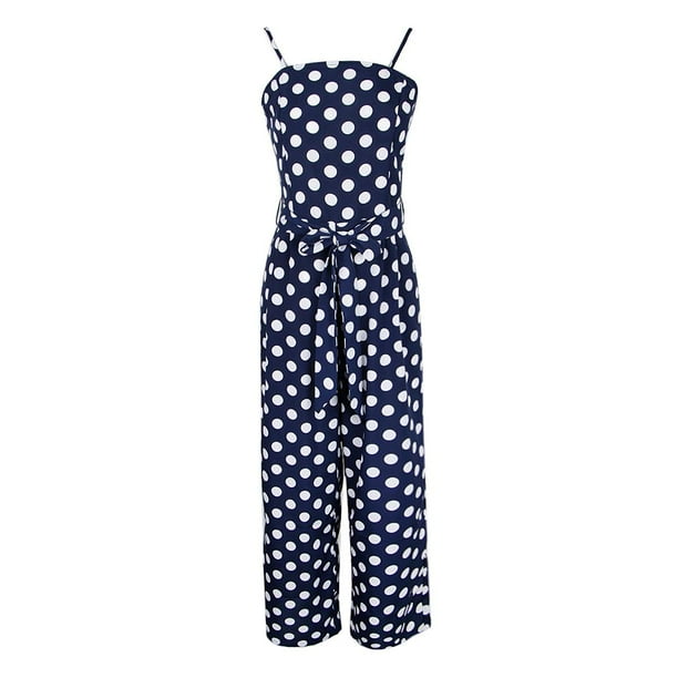 Mono de pierna ancha con estampado de moda para mujer, con tirantes finos, para fiesta de noche S