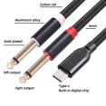 thumbnail image 3 of Usb C a doble cable de audio estéreo de 6,35 mm tipo C a doble 6,35 mm, 1 metro, 3 of 5