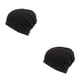 thumbnail image 4 of Qarigey Apilable Beanie Bonnet Caps Seasonal Casual Headwear Térmico De moda Ajustable Sombrero de punto Negro Negro 2piezas, 4 of 6