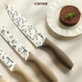 thumbnail image 4 of Carote 12Pcs Knife Set with Blade Guards, Floral Granite Ceramic Coating, Stainless Steel Blade, 4 of 8