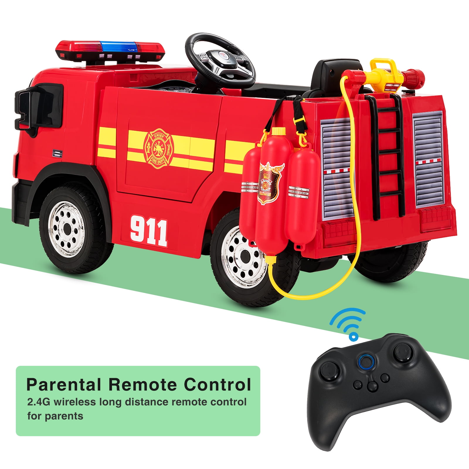 wireless remote control fire truck