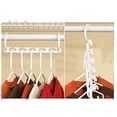 thumbnail image 3 of 5 Star Super Deals Space Saving Plastic Clothes Hangers, White, 5 Count, 10 Pack, 3 of 3