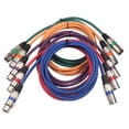 thumbnail image 2 of Cable de extensión de audio XLR macho a XLR hembra, 6 unidades, 1 m, cable de micrófono balanceado (azul, rojo, naranja, amarillo, verde y morado, 1 unidad cada uno), 2 of 6
