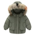 thumbnail image 4 of Winter Warm Outdoor Jackets Coats Boys Girls Fashion Solid Color Down Jackets Keep Thickening Warm Outdoor Coat Jumpsuit Set, 4 of 6