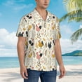 thumbnail image 5 of Xecao Cartoon Chickens print Hawaiian shirt - a stylish short-sleeve button-down for men, perfect for casual beach and tropical outings., 5 of 9