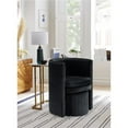 thumbnail image 3 of Meridian Furniture Selena Velvet Accent Chair and Ottoman Set in Black, 3 of 6