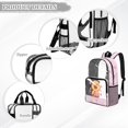 thumbnail image 6 of Xoenoiee Capybara Heart Print Clear Backpack for Girls, Large Capacity PVC Schoolbag Transparent Bookbag Elementary Kindergarten Preschool Student Rucksack with Adjustable Straps, 6 of 7
