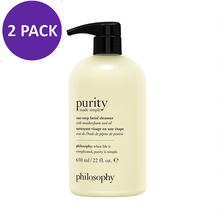 Philosophy Purity Made Simple One Step Facial Cleanser, 22 oz (2 PACK)