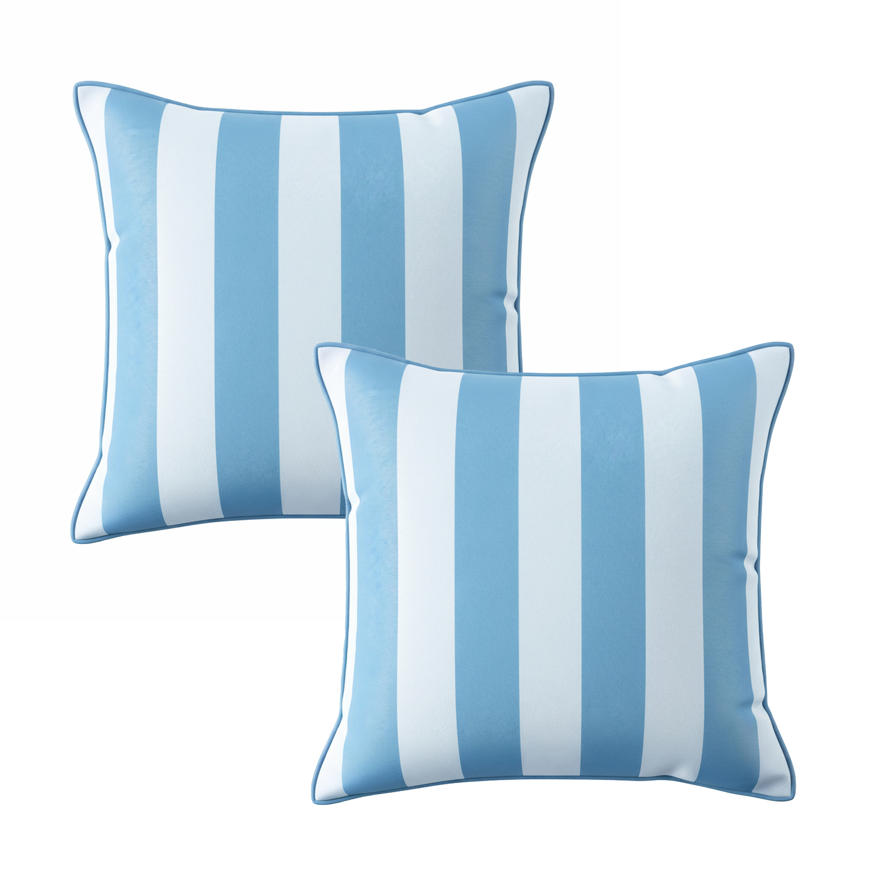 Mainstays 16 in x 16 in Cabana Outdoor Throw Pillow, Light Blue
