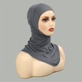 thumbnail image 4 of MEICHEN Women's Neck Full Coverage Head Scarf Plain Cotton Blend Turban Cap Ladies Daily Wear Muslim Hijab For Church, 4 of 4