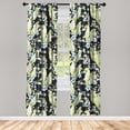 thumbnail image 3 of Ambesonne Floral Curtains, Lily of the Valley Flowers, Pair of 28"x84", Pastel Green and Pale Blue, 3 of 5