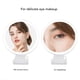 thumbnail image 2 of Miroir grossissant double face 1X 5X avec éclairage LED et poignée pliable, miroir de courtoisie pour dortoir, chambre, salle de bain, voyage, blanc, 2 of 4