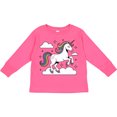 thumbnail image 3 of Inktastic Magical Unicorn on Clouds Boys or Girls Long Sleeve Toddler T-Shirt, 3 of 5