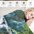 thumbnail image 3 of PRATYUS Waterfall Forest Bench Flannel Throw Blankets for Sofa Couch Cozy Travel Outdoor Blanket All Seasons Lightweight Blanket 60x80in, 3 of 6