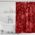 thumbnail image 3 of Red Geometric Shower Curtain, Waterproof Shower Curtains for Bathroom, Vintage Minimalism Abstract Aesthetic Washable Fabric Bathtub Curtain Set Bath Decor with 12 Hooks Extra Long 72"x96", 3 of 8